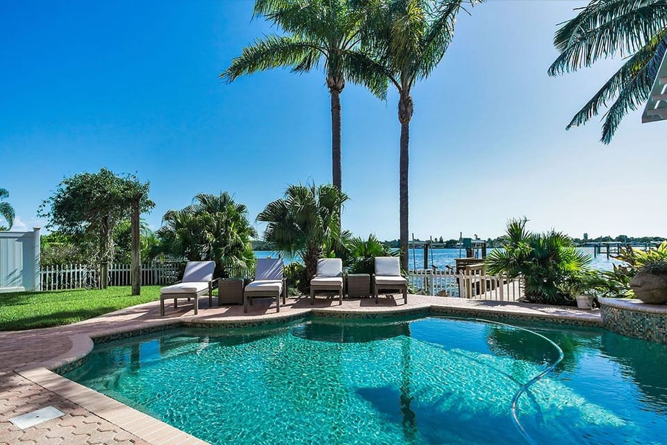 Ohana House has a heated pool and is located on the Intracoastal Waterway.