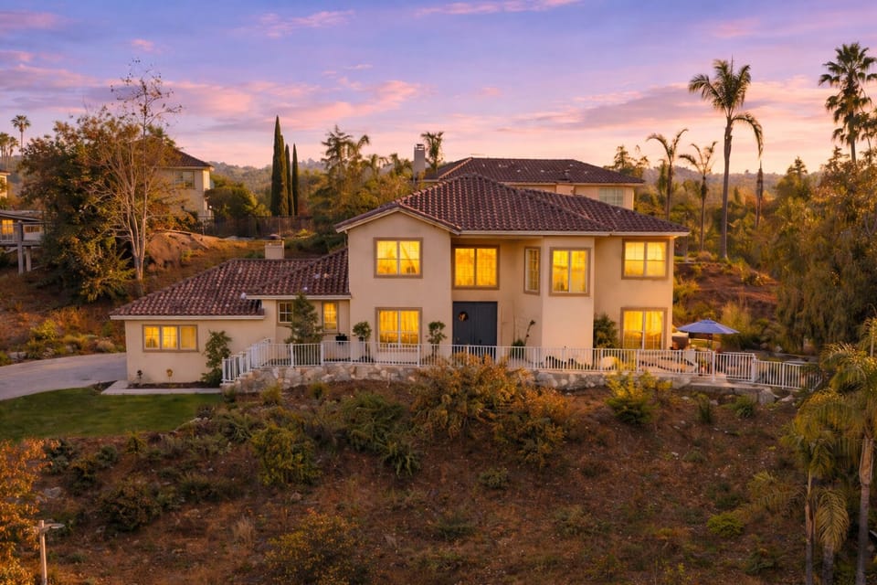 Nestled on a hill with lots of privacy and lots of room for your family.