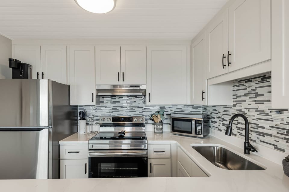 Bright open kitchen with everything you need to cook your favorite meals