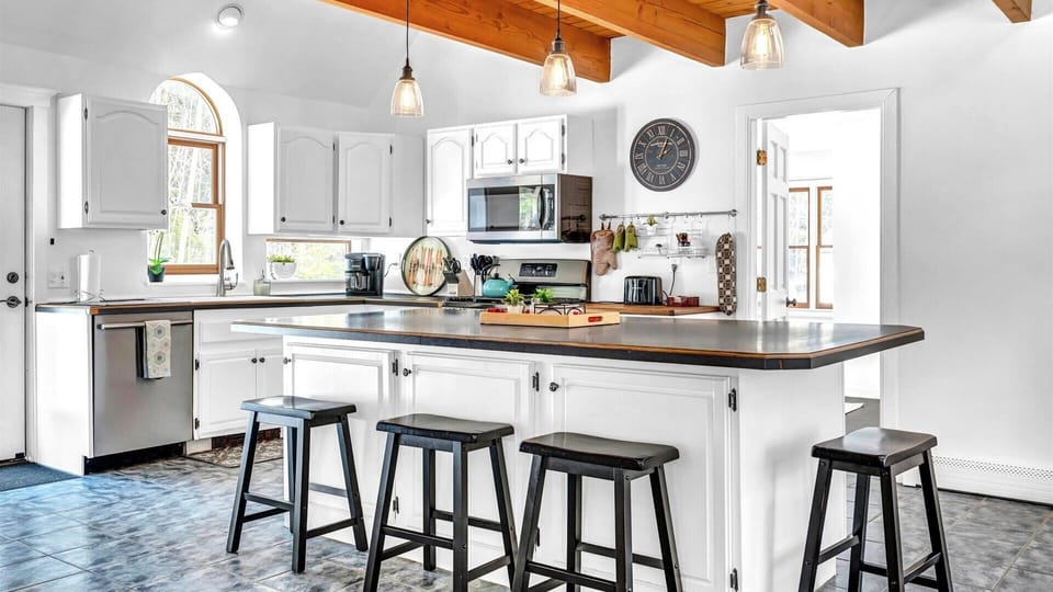 Take advantage of our fully equipped kitchen for all your cooking needs. 