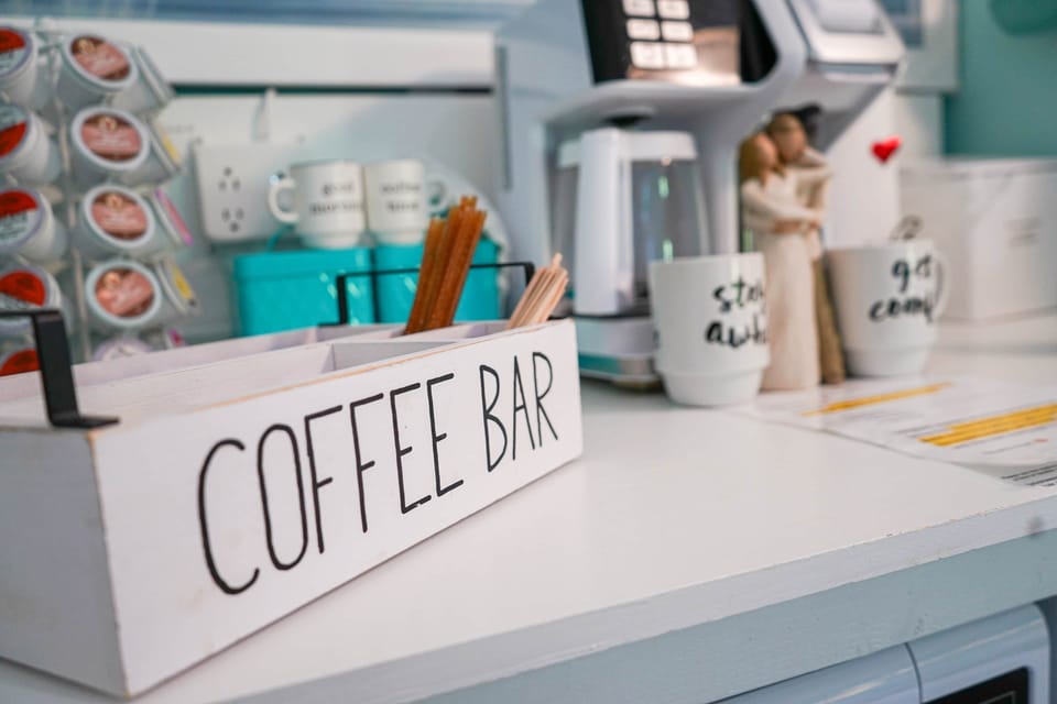 Ease into your morning, enjoy your vass selectionsregular or decaf coffee, french press, espresso 
