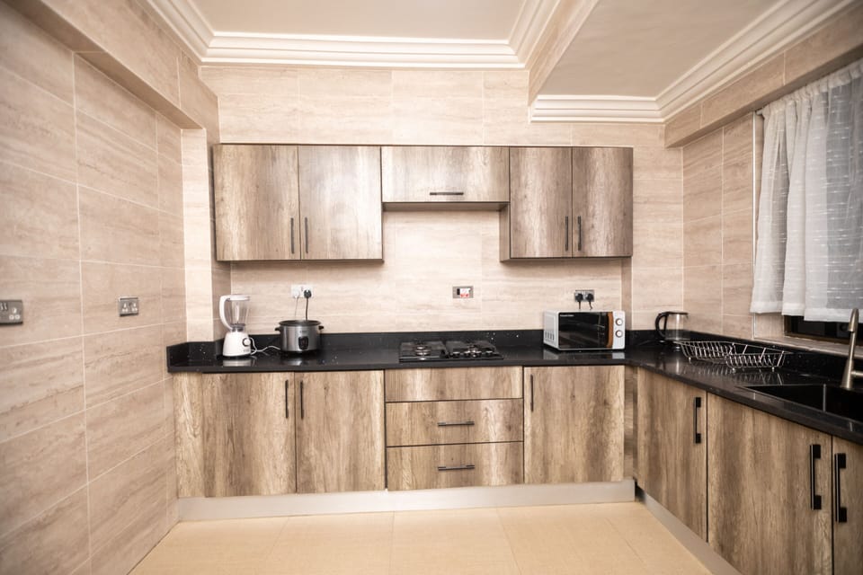 Apartment | Private kitchen | Fridge, microwave, oven, electric kettle