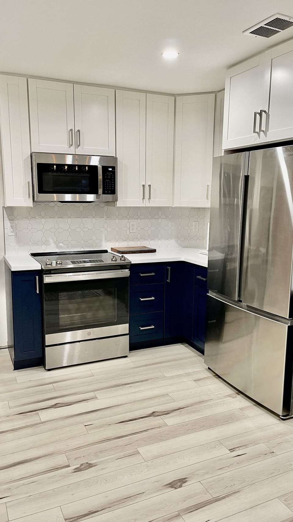 All new stainless steel appliances.