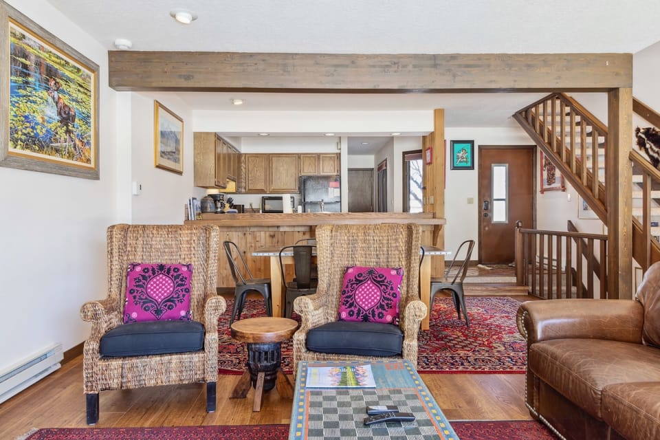 Living Room looking into Dining Area and Kitchen