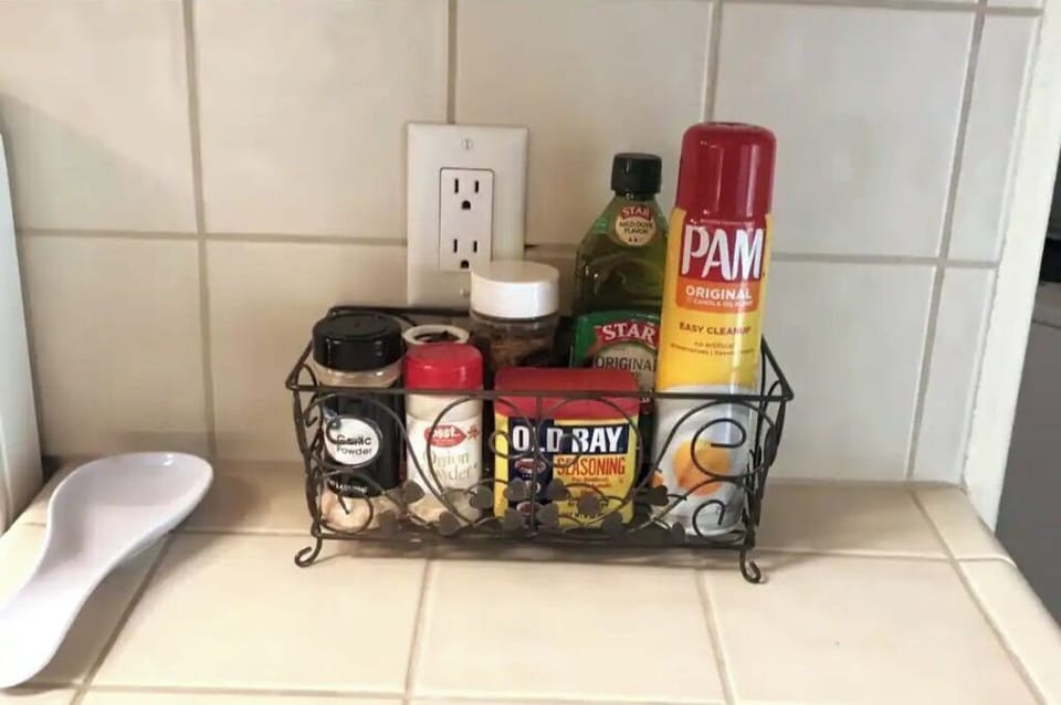 Kitchen extras.  
Sugar and spice and everything nice.  