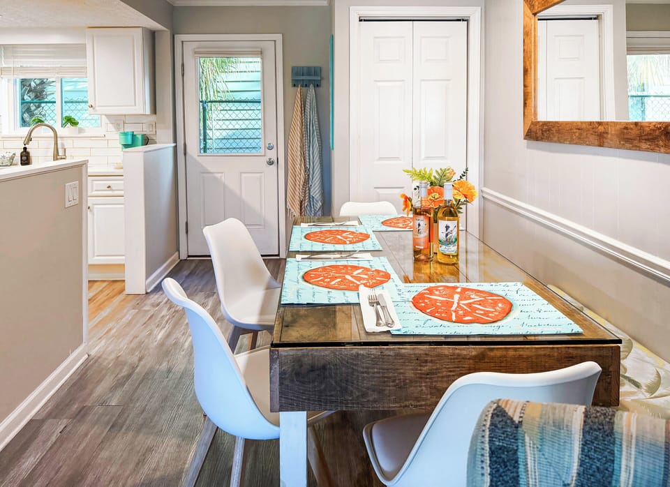 An easy place to share meals and plan the day.
