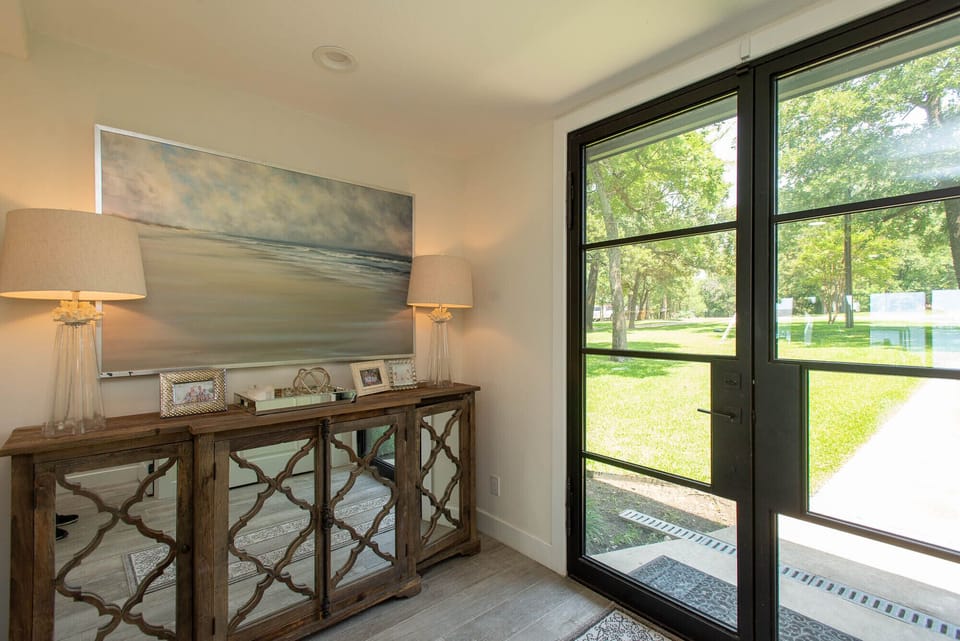 The entryway makes quite an impression.