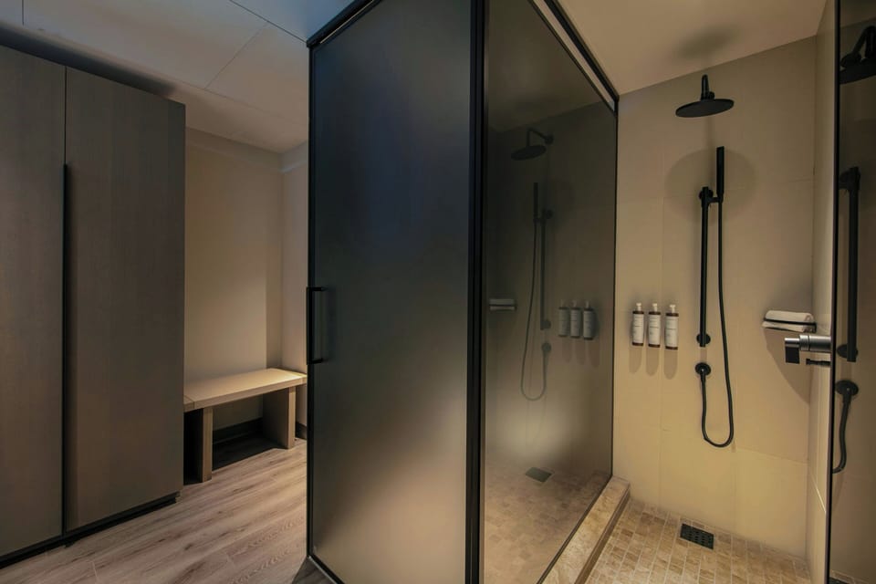 Studio Suite, 1 King Bed, City View | Bathroom | Shower, eco-friendly toiletries, hair dryer, towels