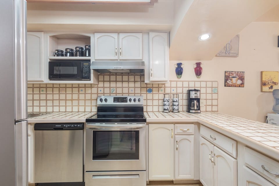 the kitchen