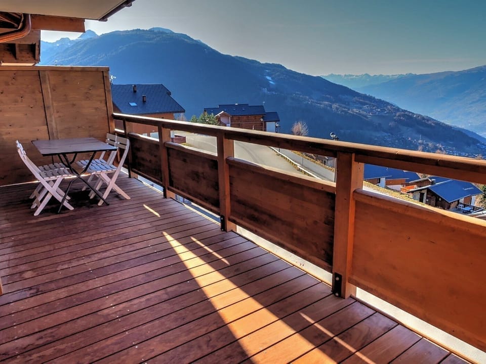 Large West facing terrace with front row seats to spectacular sunsets