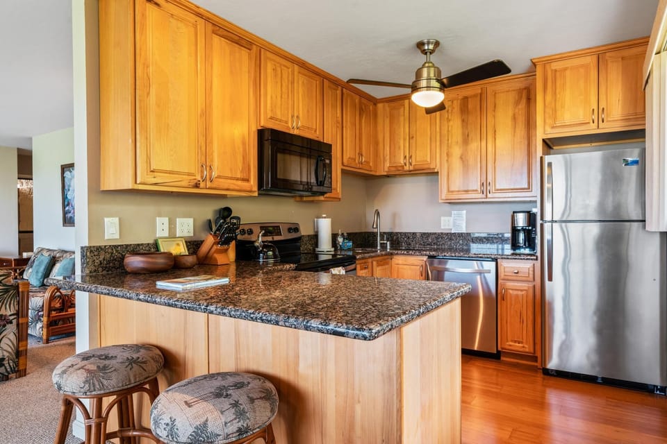 Kitchen with bar stools