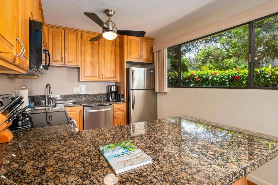 Granite counter tops in kitchen