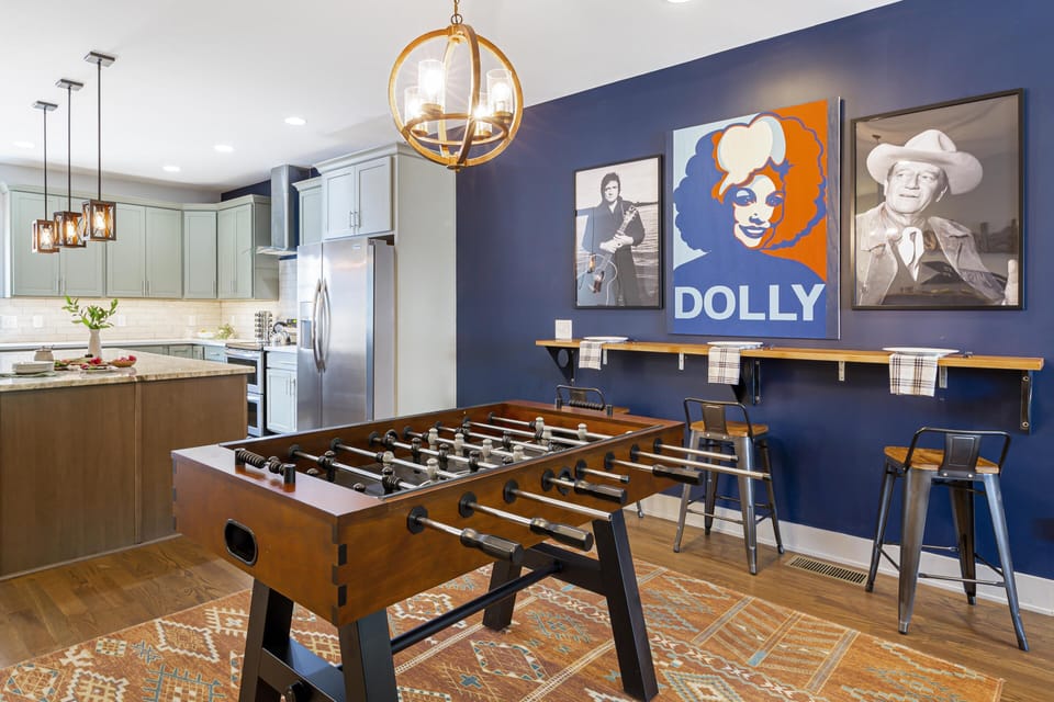 Enjoy a beverage and a game.