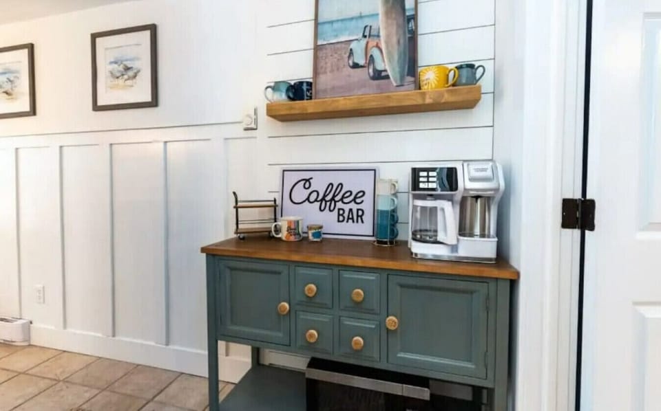 Coffee bar off the kitchen