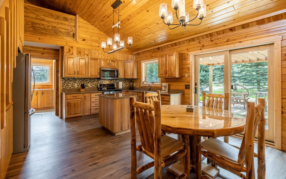 The open kitchen and dining space will be a hub for gathering your group together.
