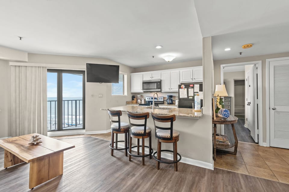 Condo, 2 Bedrooms, Balcony, Ocean View (Renaissance Tower 1111) | Private kitchen | Full-size fridge, oven, stovetop, dishwasher