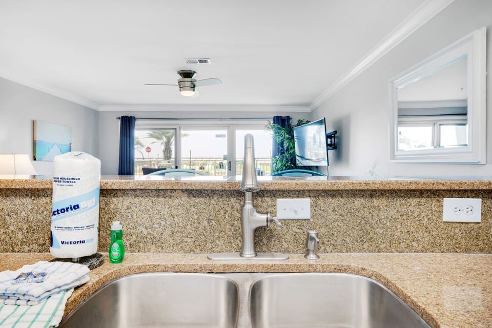Kitchen to living room view
