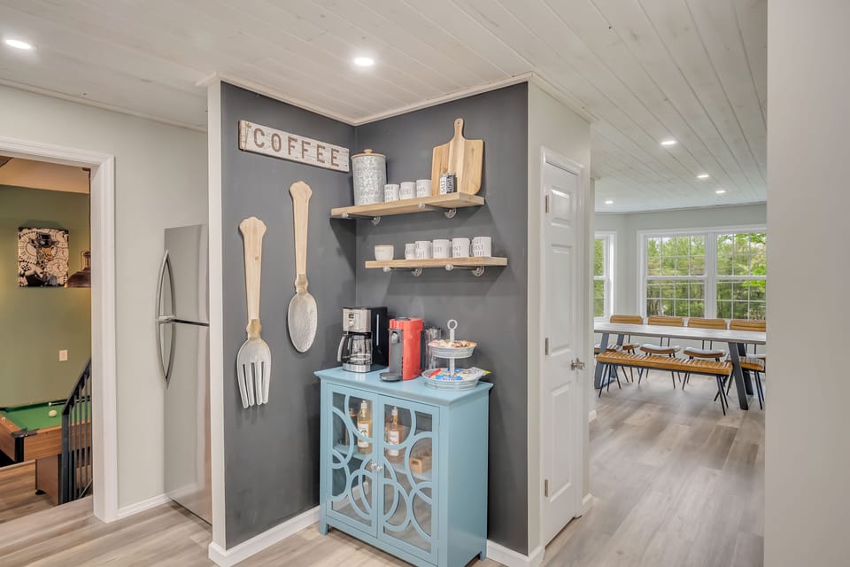 Coffee bar with all of your favorite coffee essentials!