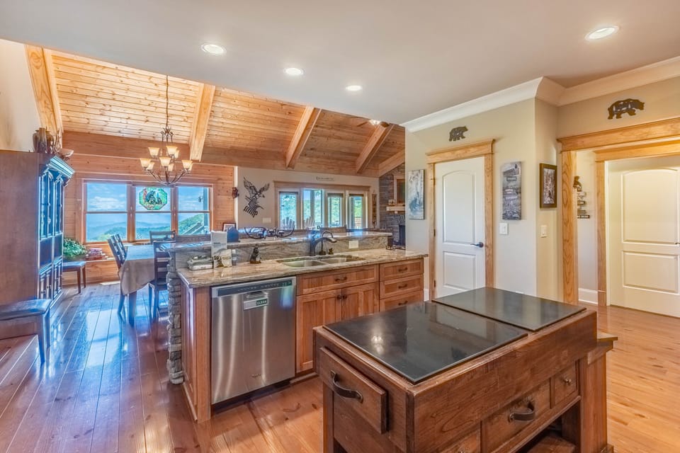 Kitchen - Kitchen with 2 islands and a beautiful view.
