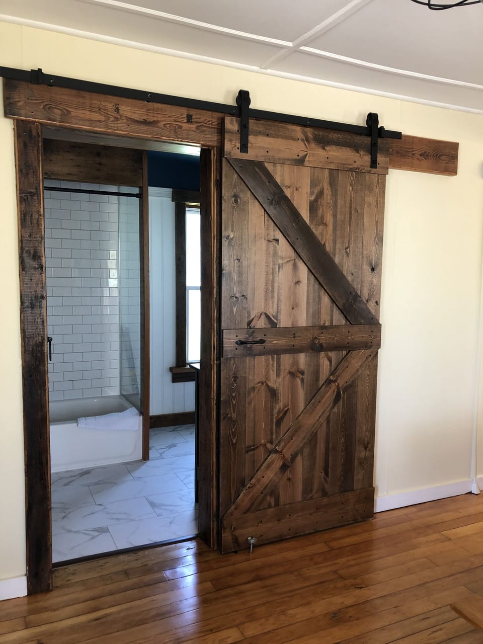 First floor bath with tub and laundry