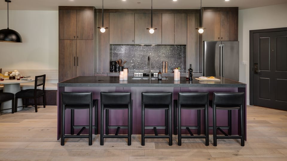 Large kitchen island with seating for 5