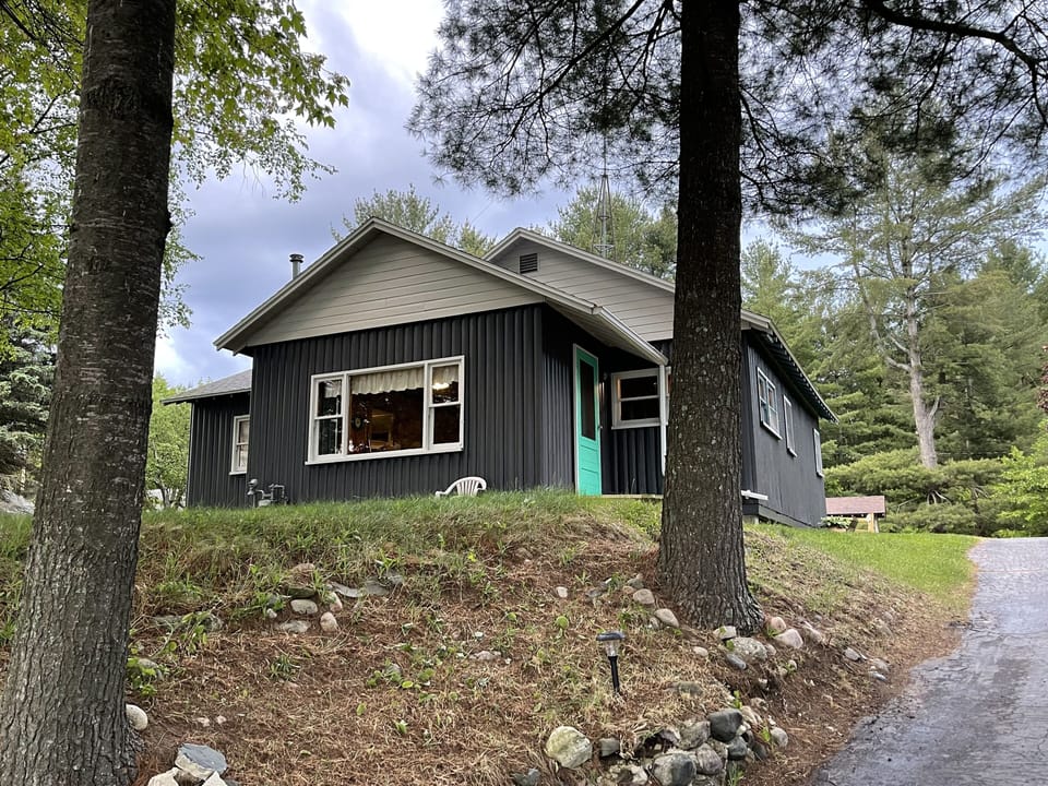 View from the blacktop driveway
