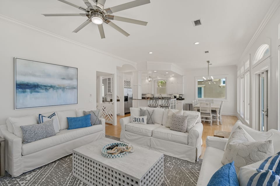 Open concept Living, Kitchen, Dining.