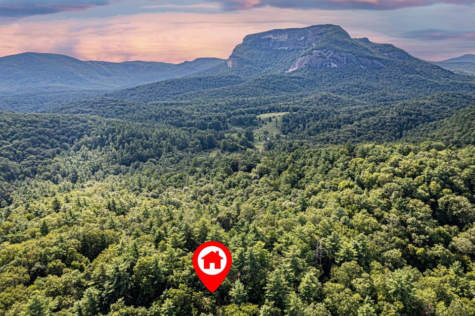 Our location - mountains all around but close to Cashiers.