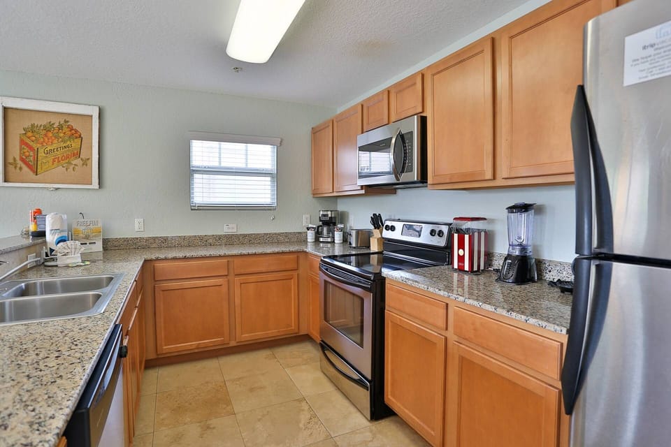Fully Equipped Kitchen with a Starter Kit of Paper Products and Soap