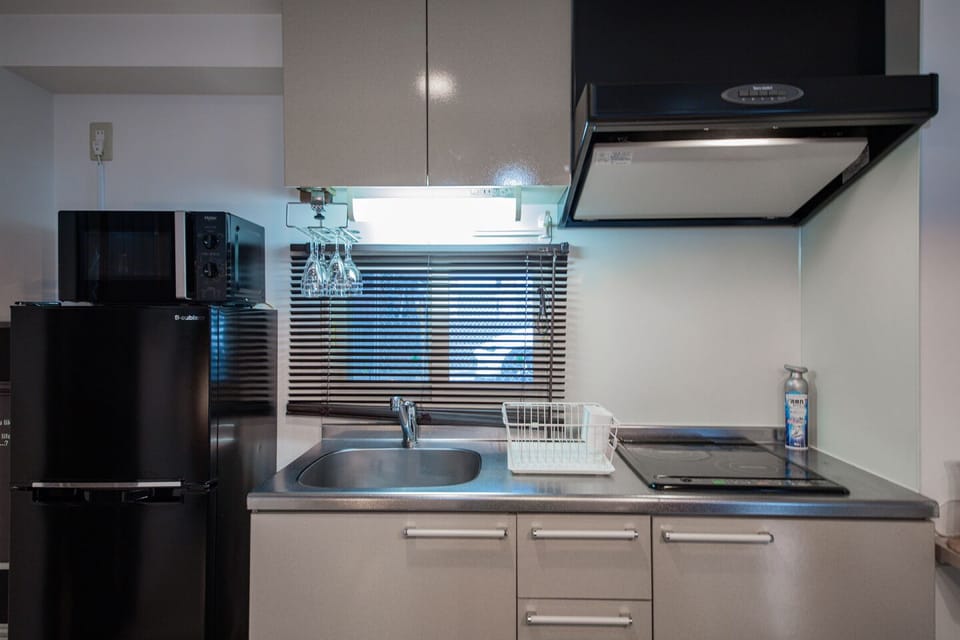 Apartment | Private kitchen | Full-size fridge, microwave, stovetop, toaster