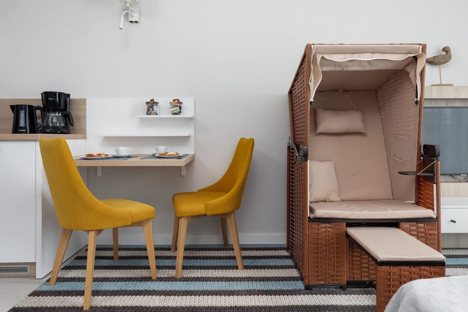 Intimate dining area in the living space.