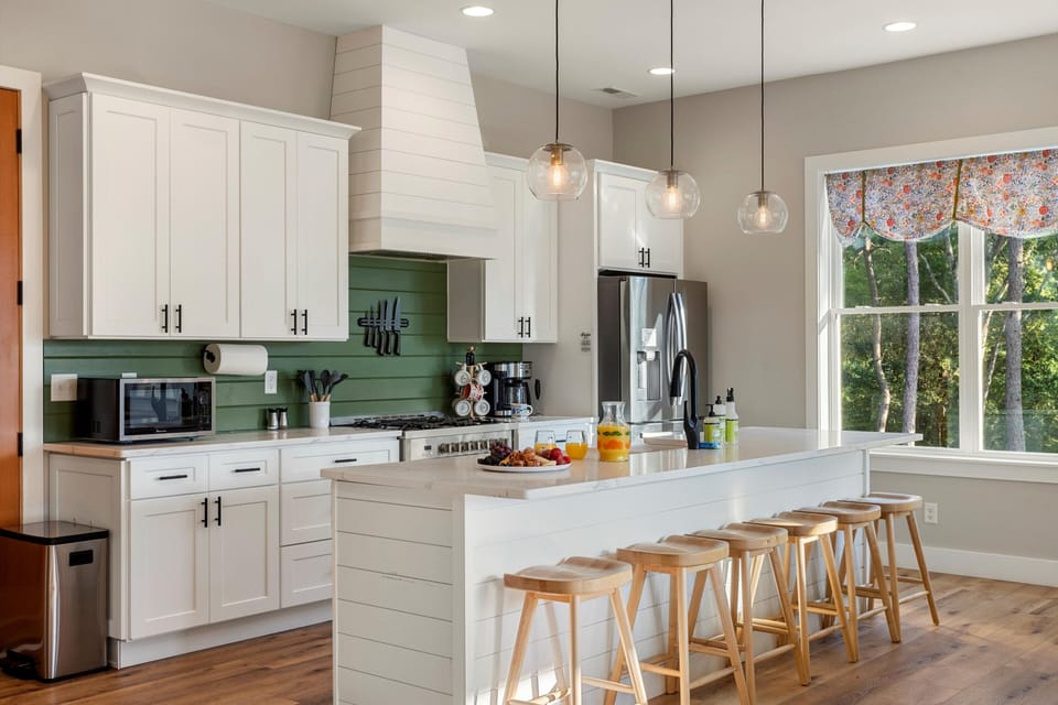 Open concept fully stocked kitchen