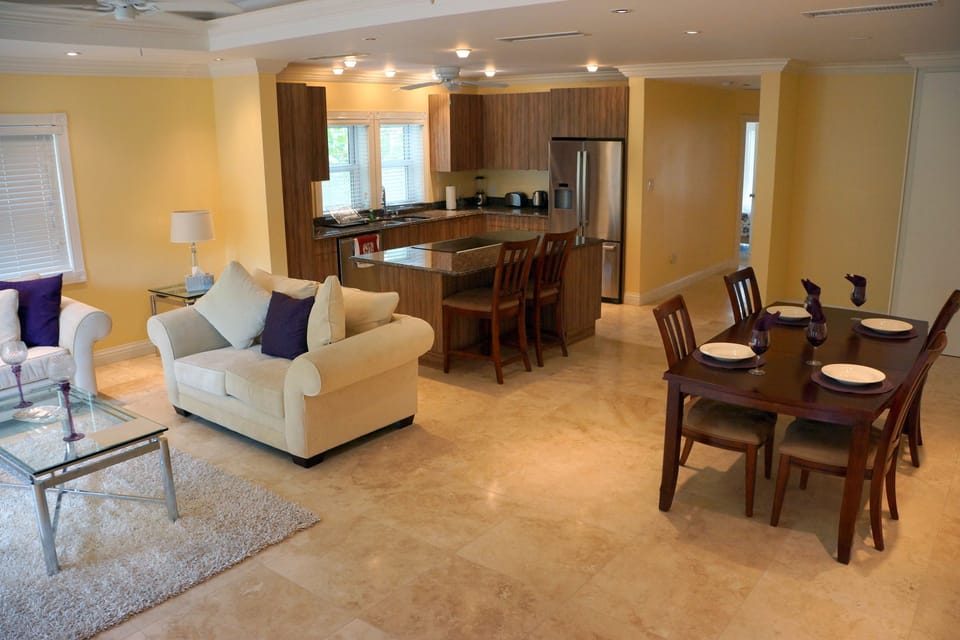 Villa, 2 Bedrooms, Partial Ocean View (Third Floor) | Living area | 55-inch plasma TV with cable channels, TV, DVD player