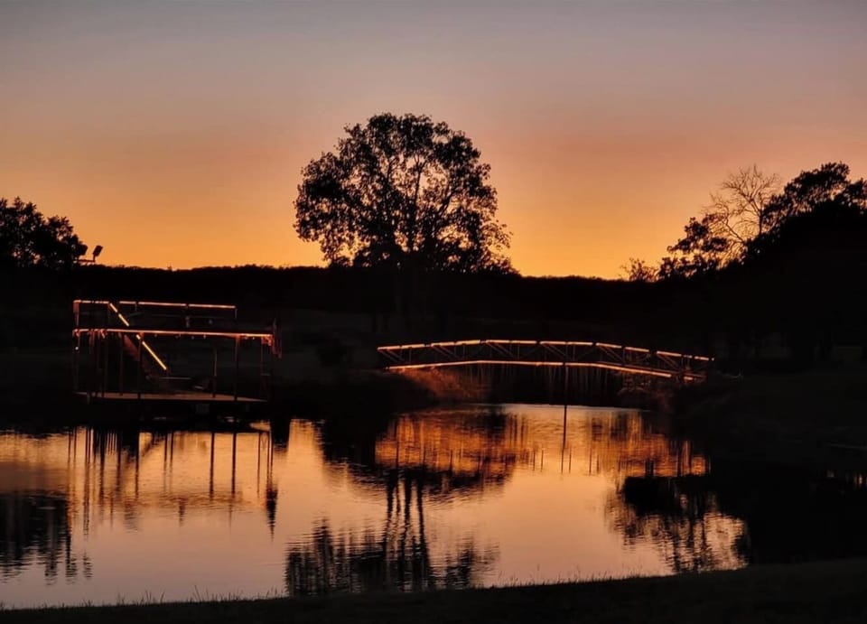 Sunset over the pond