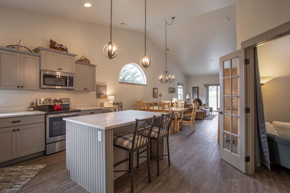 Open kitchen and living space