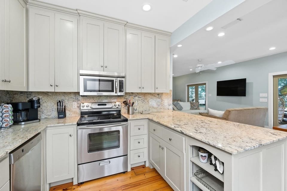 Kitchen with insta pot, coffee/tea station