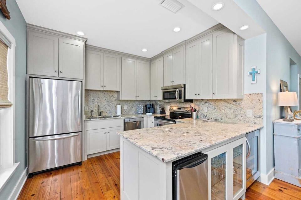 Beautiful Kitchen with separate ice maker and beverage cooler