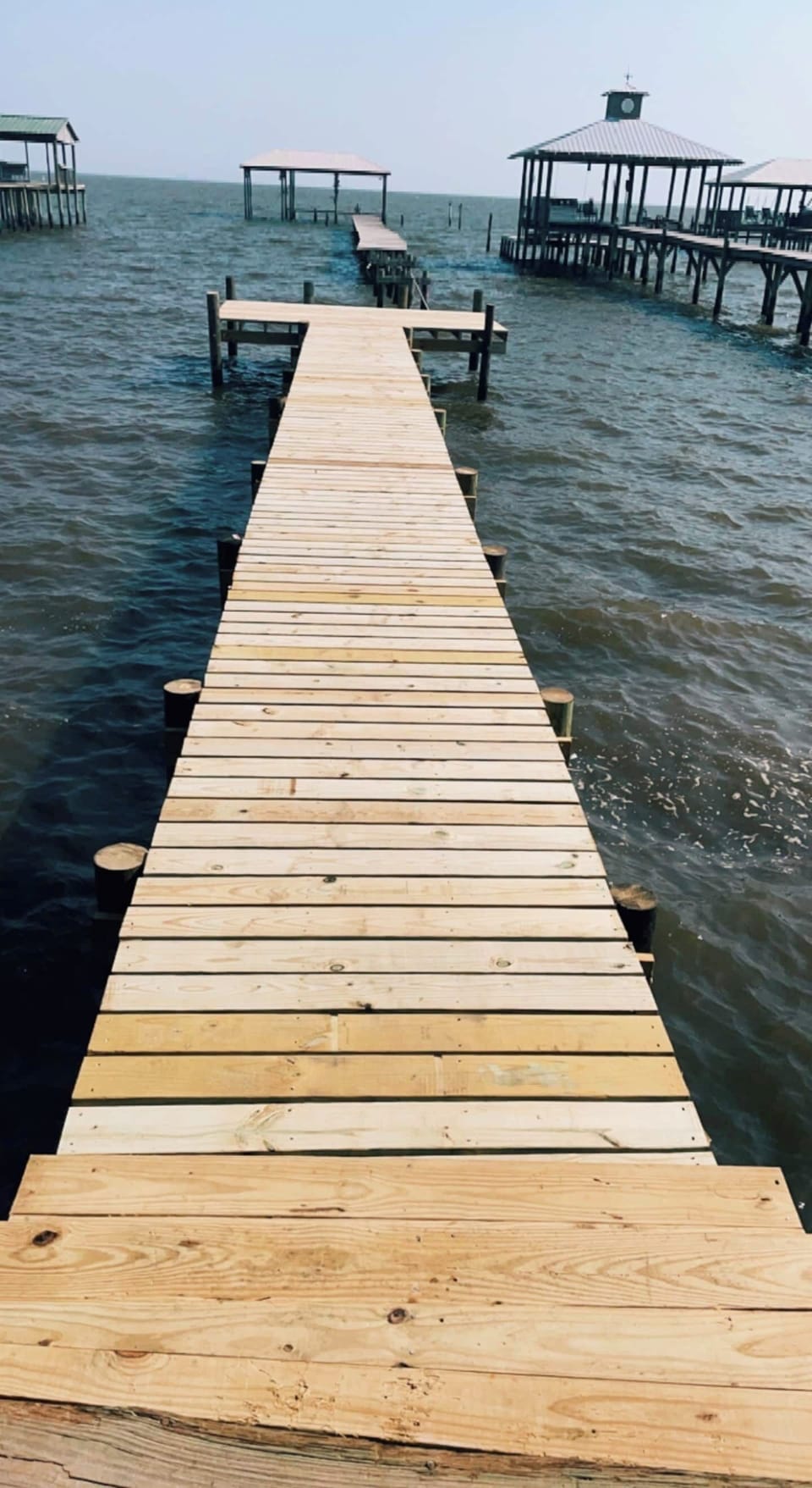 NEW 50 ft fishing pier and platform. Plans to continue pier to boathouse 