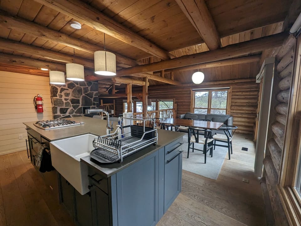 Premium Cabin | Private kitchen | Coffee/tea maker, fridge, highchair, dining table