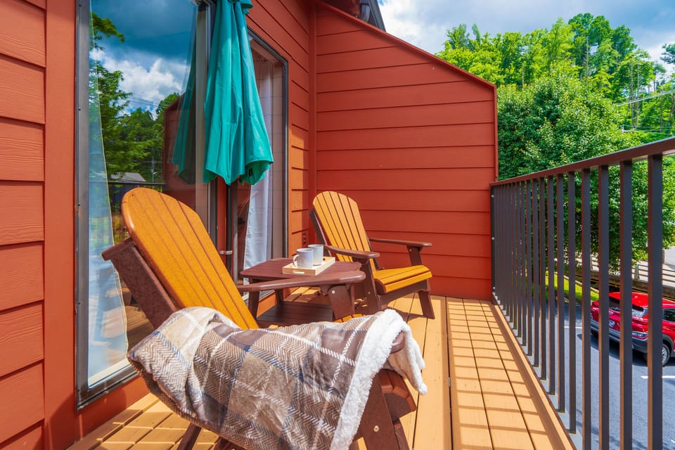 Watch and listen to Baskins Creek from your private balcony.