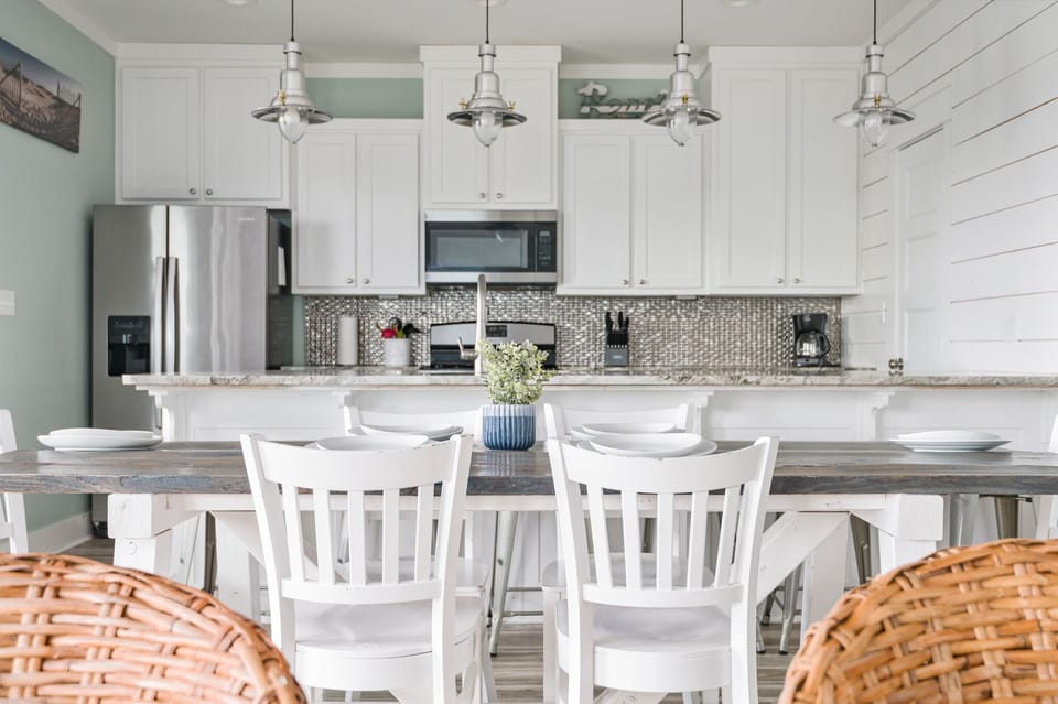 This lovely kitchen is fully stocked with everything you need to prepare meals!