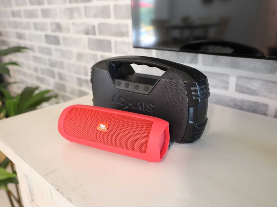 Set the vibe—stream your favorite tunes indoors or poolside with our Bluetooth speakers.
