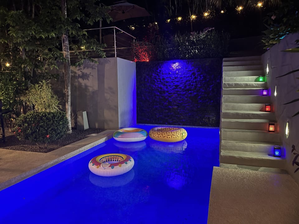 Casa Oasis is equipped with beautiful night time ambience