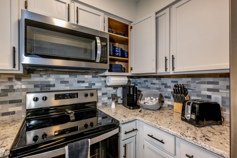stocked kitchen.