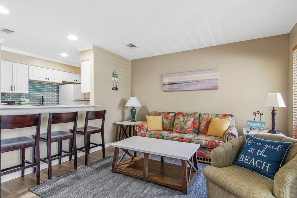 Living room with fold out sofa