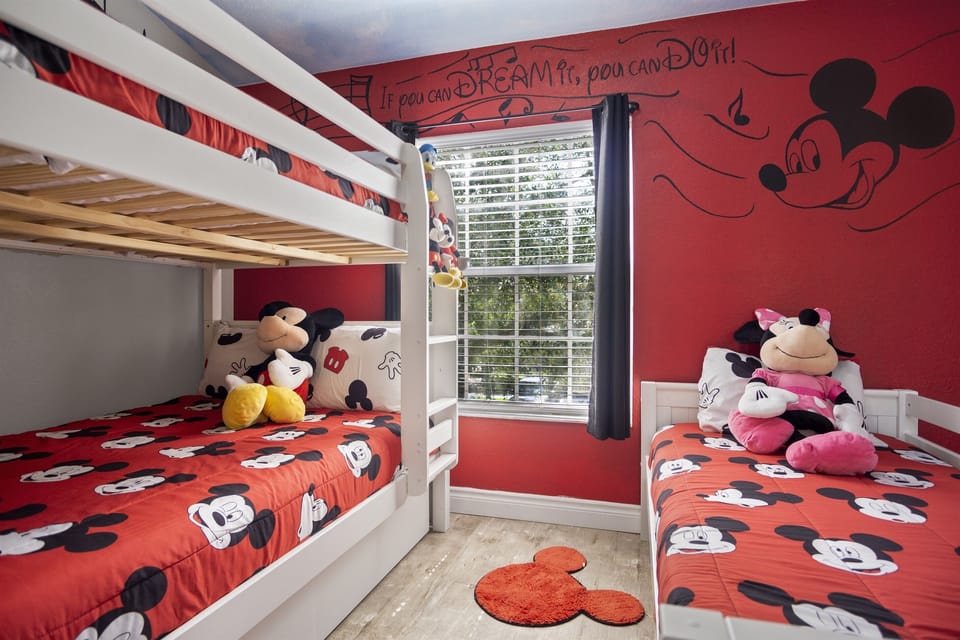 Kids Room, Full Size Bunk Beds and One Twin Bed