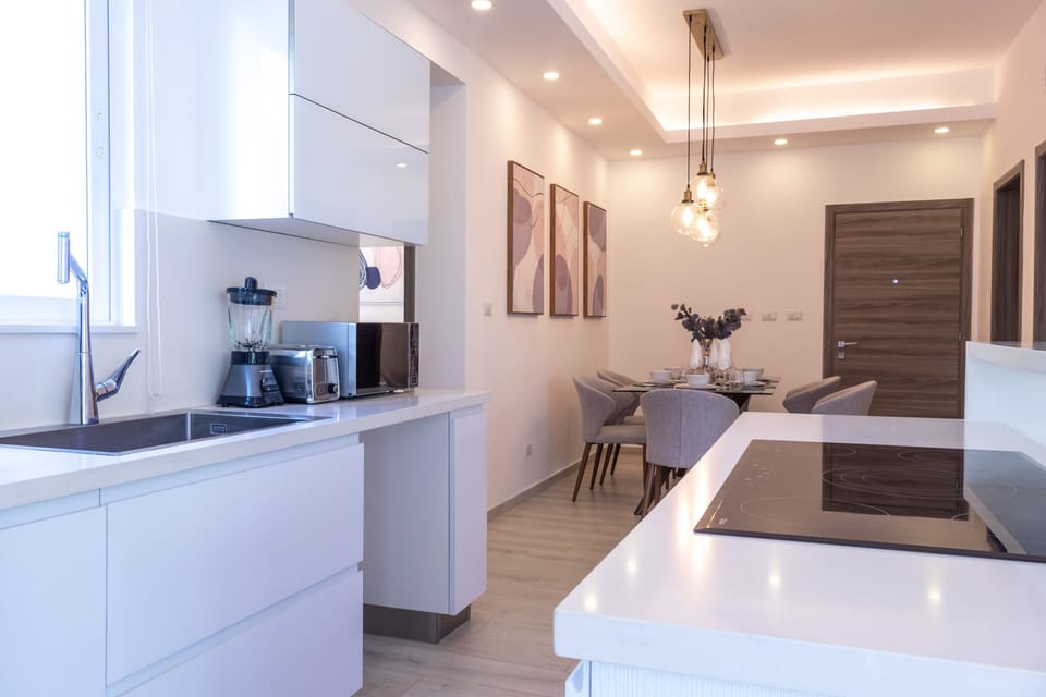 Family Apartment | Private kitchen | Espresso maker, electric kettle, dining tables