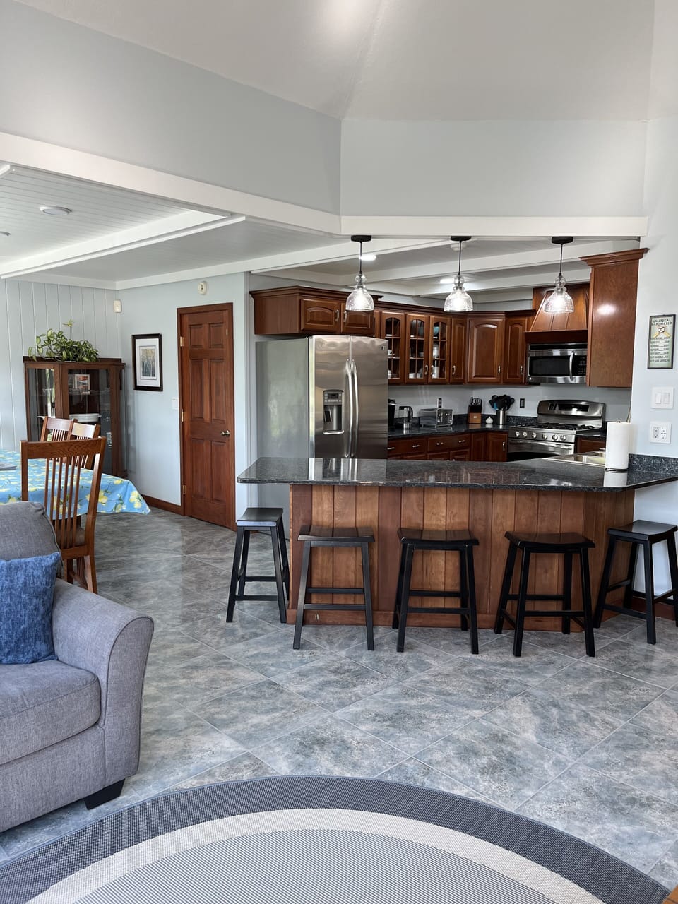 Looking at kitchen from living room
