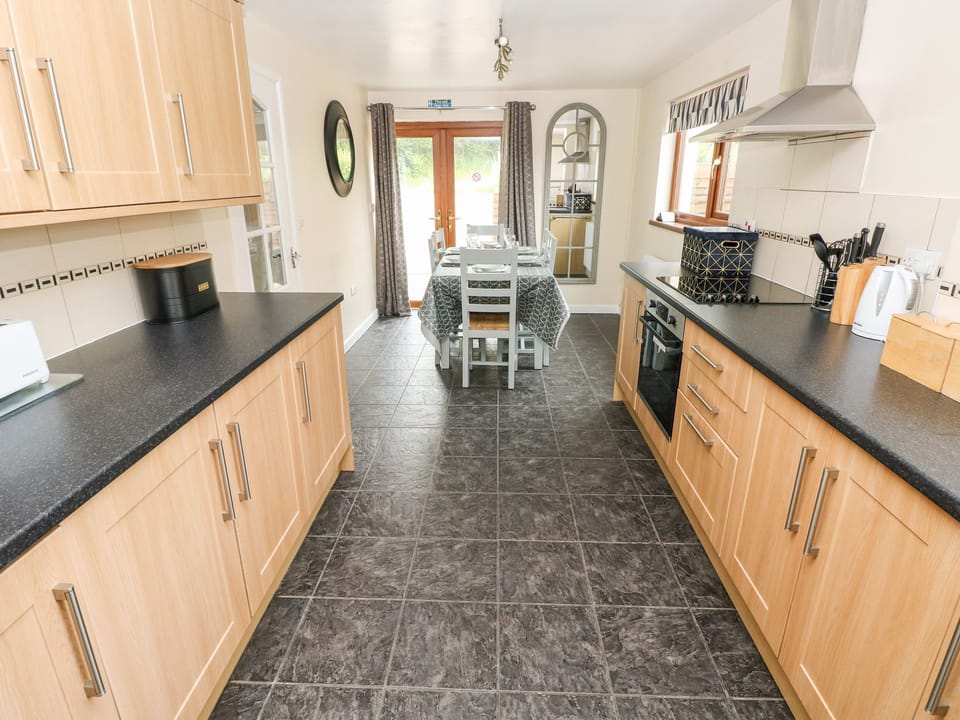Fridge, dishwasher, electric kettle, toaster