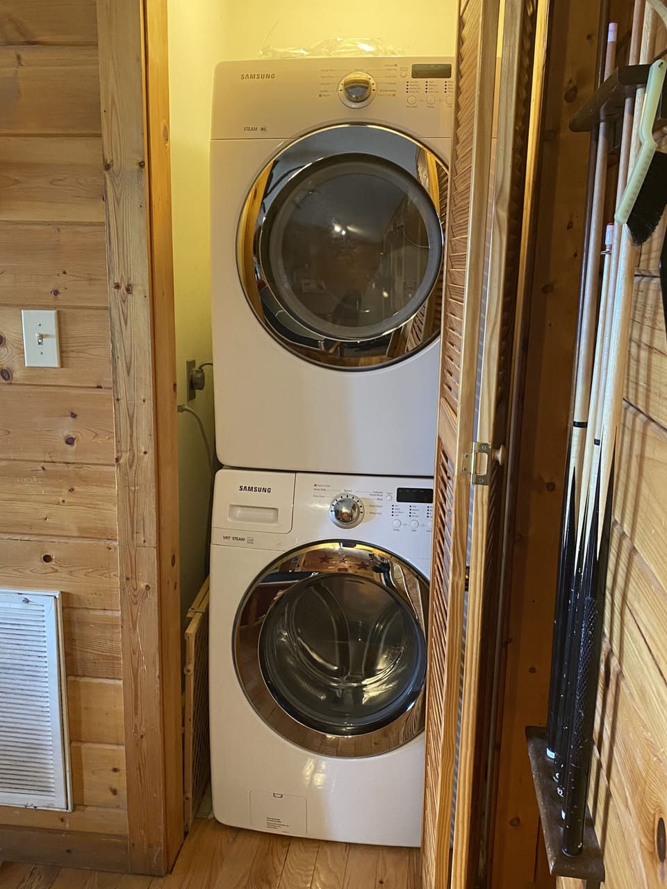 Washer and dryer in your cabin. 